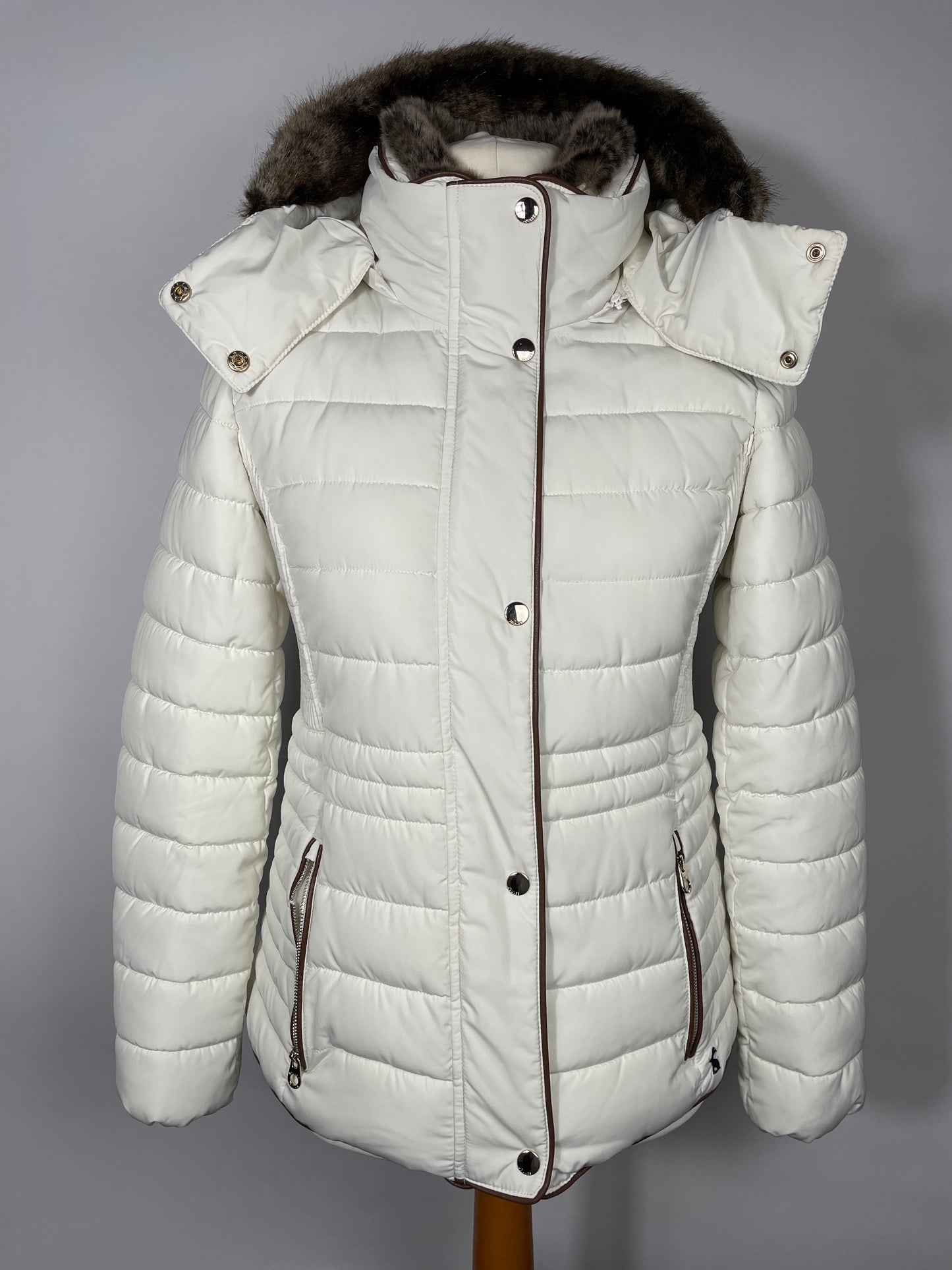 Joules Gosway Coat Size 12 'Winter White'