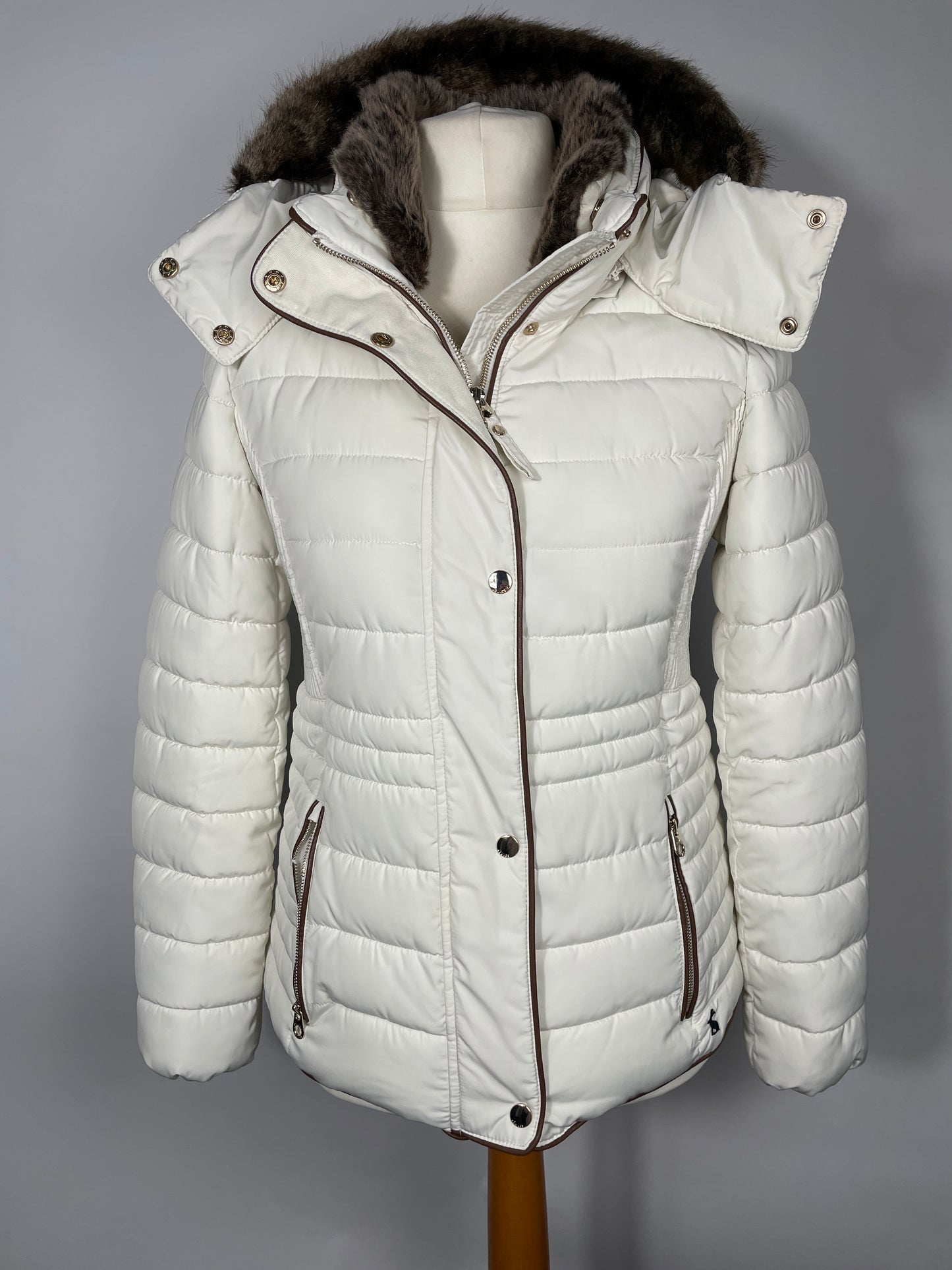 Joules Gosway Coat Size 12 'Winter White'