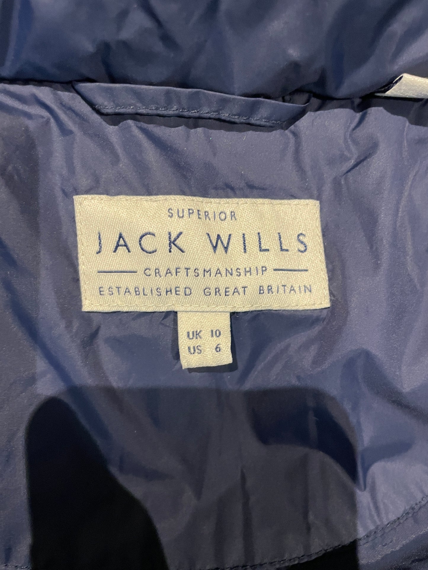 Jack Wills Long Down Filled Puffer Coat Size 10